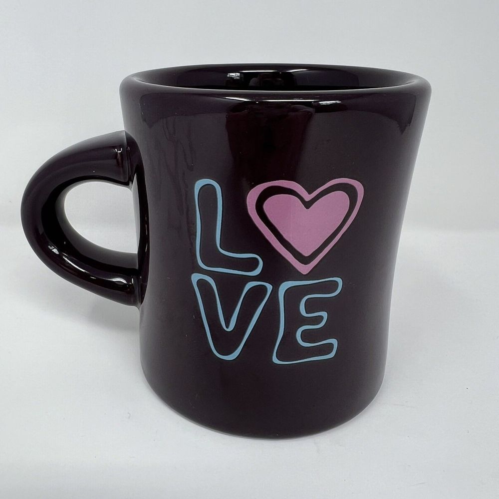 LOVE Life is Good Home Coffee Mug Deepest Plum